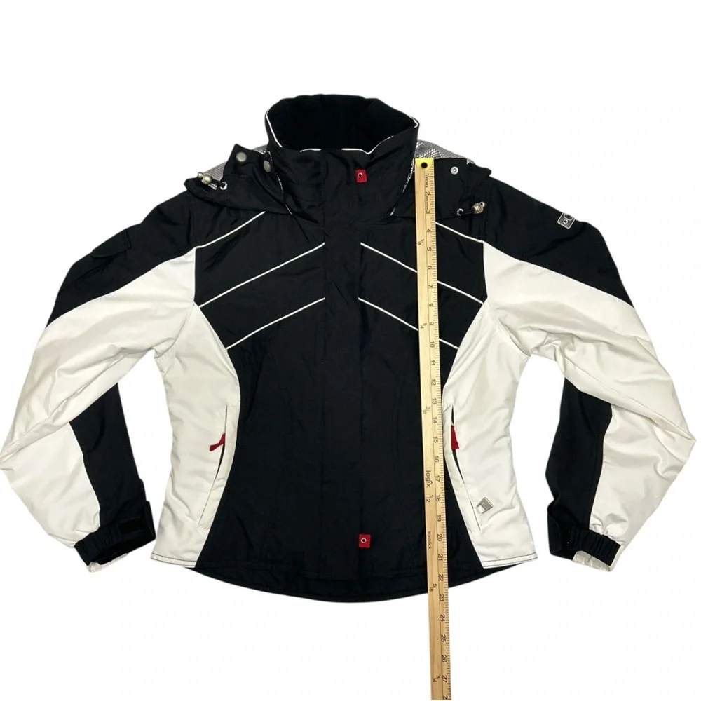 NILS Ski Jacket Womens Size 6P Black White Insulated Winter Snowboard Outdoors